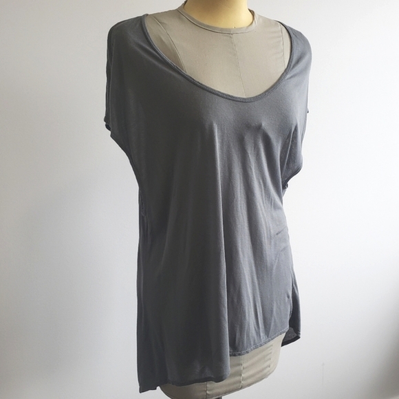 Nation Ltd Oversized Flowy Tee Shirt Grey - Picture 1 of 7